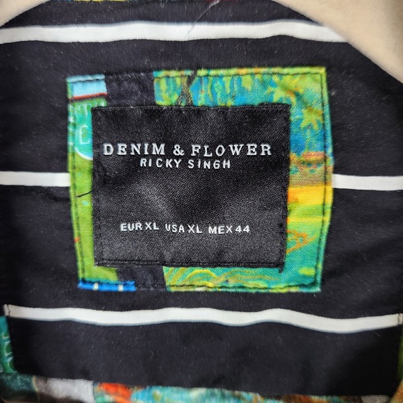 Denim & Flower Ricky‎ Singh Mens XL Hawaiian Aloha Shirt Vacation - Picture 5 of 8